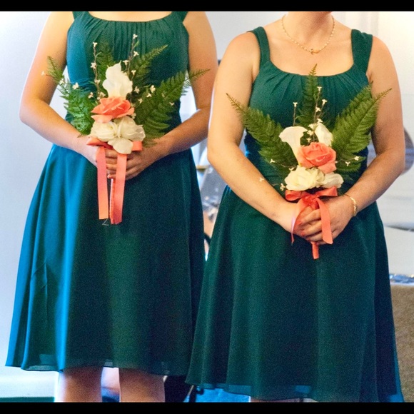 Azazie Teal Sleeveless Bridesmaid Dress - Picture 10 of 10